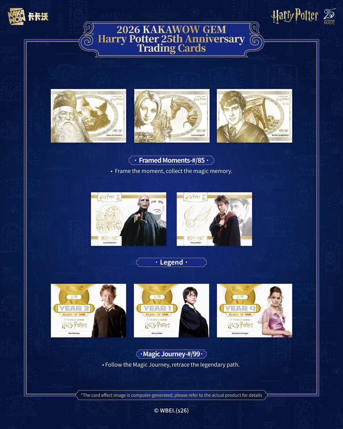 2026 Kakawow Gem Harry Potter 25th Anniversary Hobby 4-Box Case
