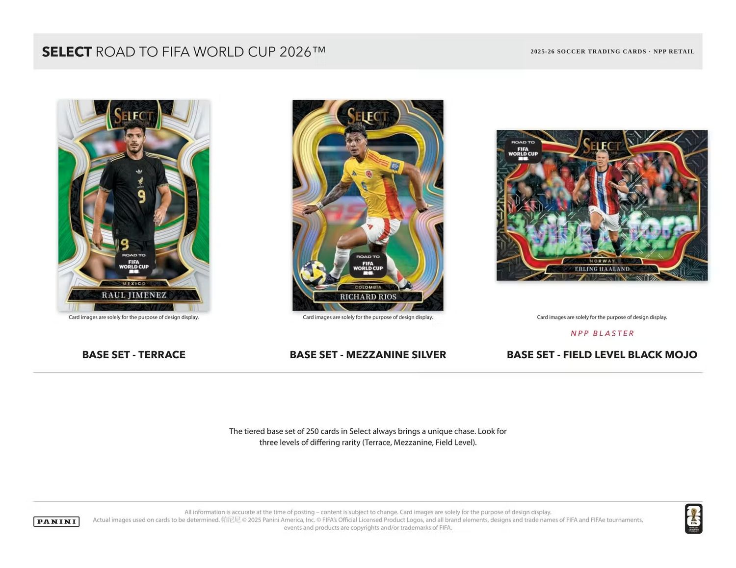 2025/26 Panini Select Road to FIFA World Cup Soccer Mega Box (Coming soon)
