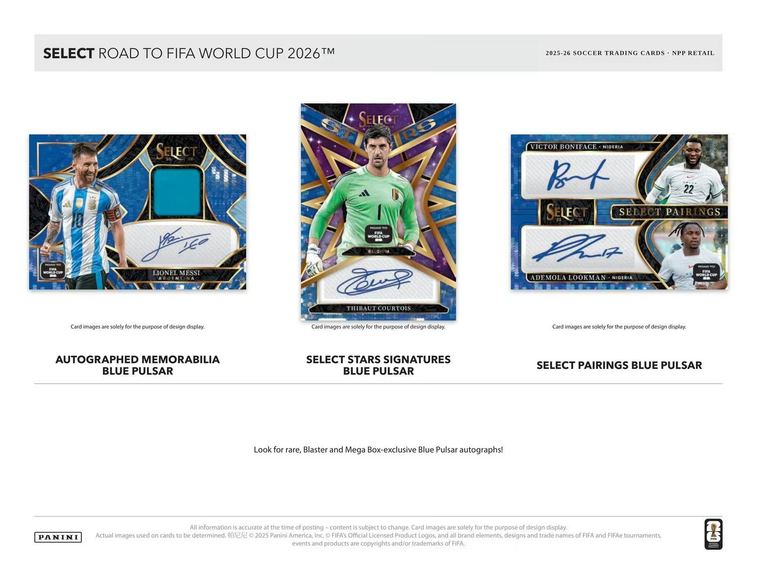 2025/26 Panini Select Road to FIFA World Cup Soccer Mega Box (Coming soon)