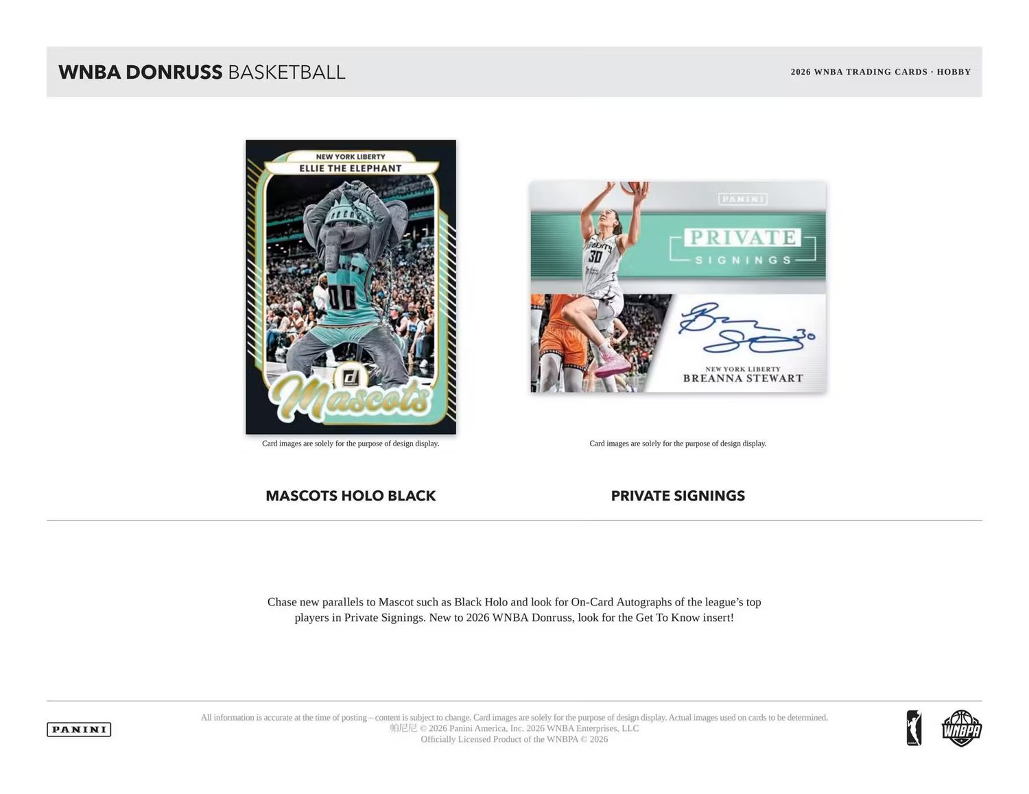 2026 Panini Donruss WNBA Basketball Hobby Box