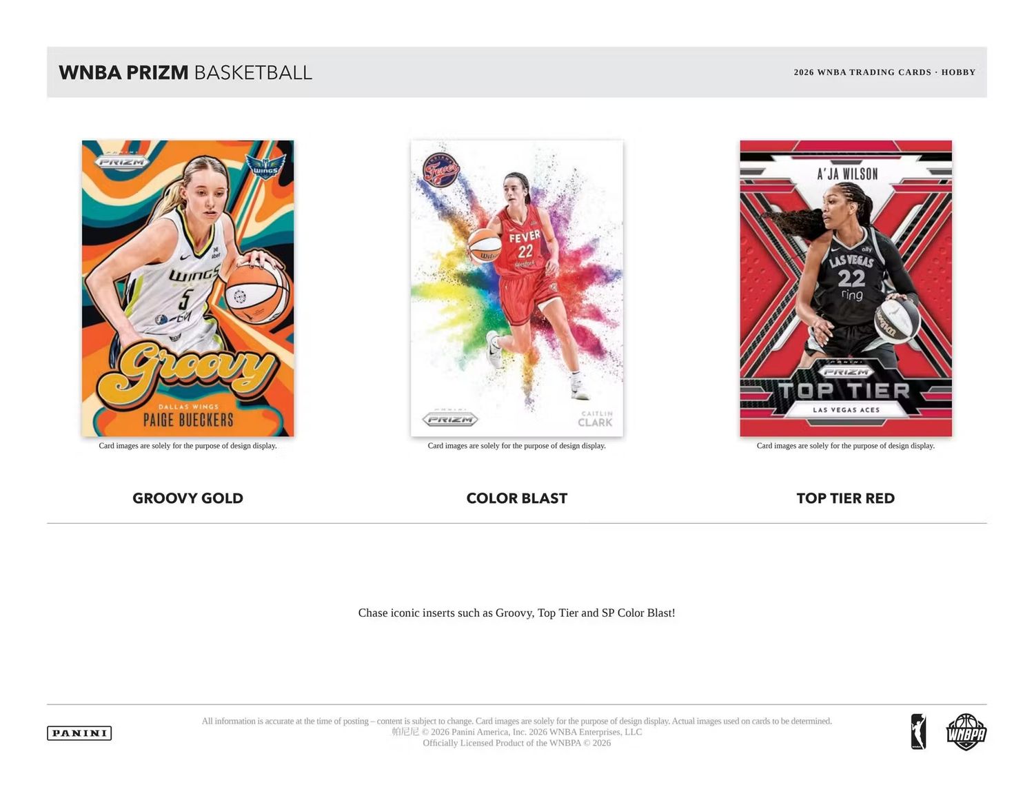 2026 Panini Prizm WNBA Basketball Hobby Box (Coming soon)