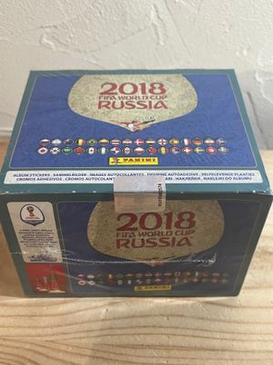 2018 Panini Russia FIFA World Cup Soccer 100 Stickers Pack Box