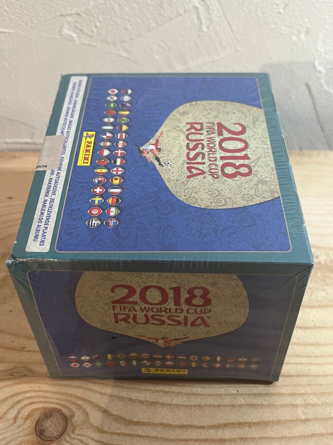 2018 Panini Russia FIFA World Cup Soccer 100 Stickers Pack Box