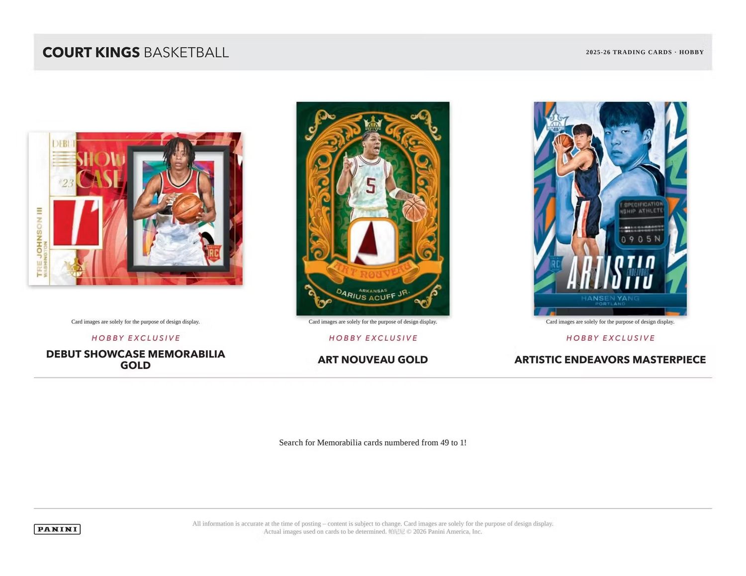 2025/26 Panini Court Kings Basketball Hobby Box (restocking…)