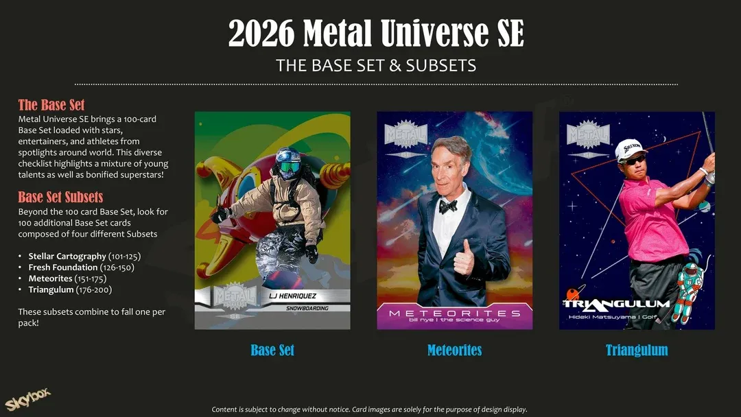 2026 Upper Deck Metal Universe SE Hobby (Coming soon)
