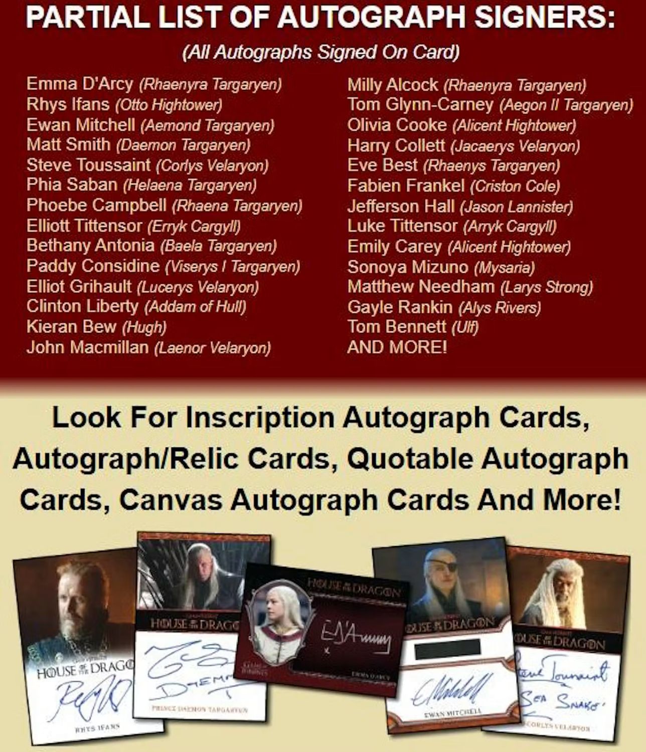 2026 Rittenhouse House of Dragon Series 2 Hobby Box