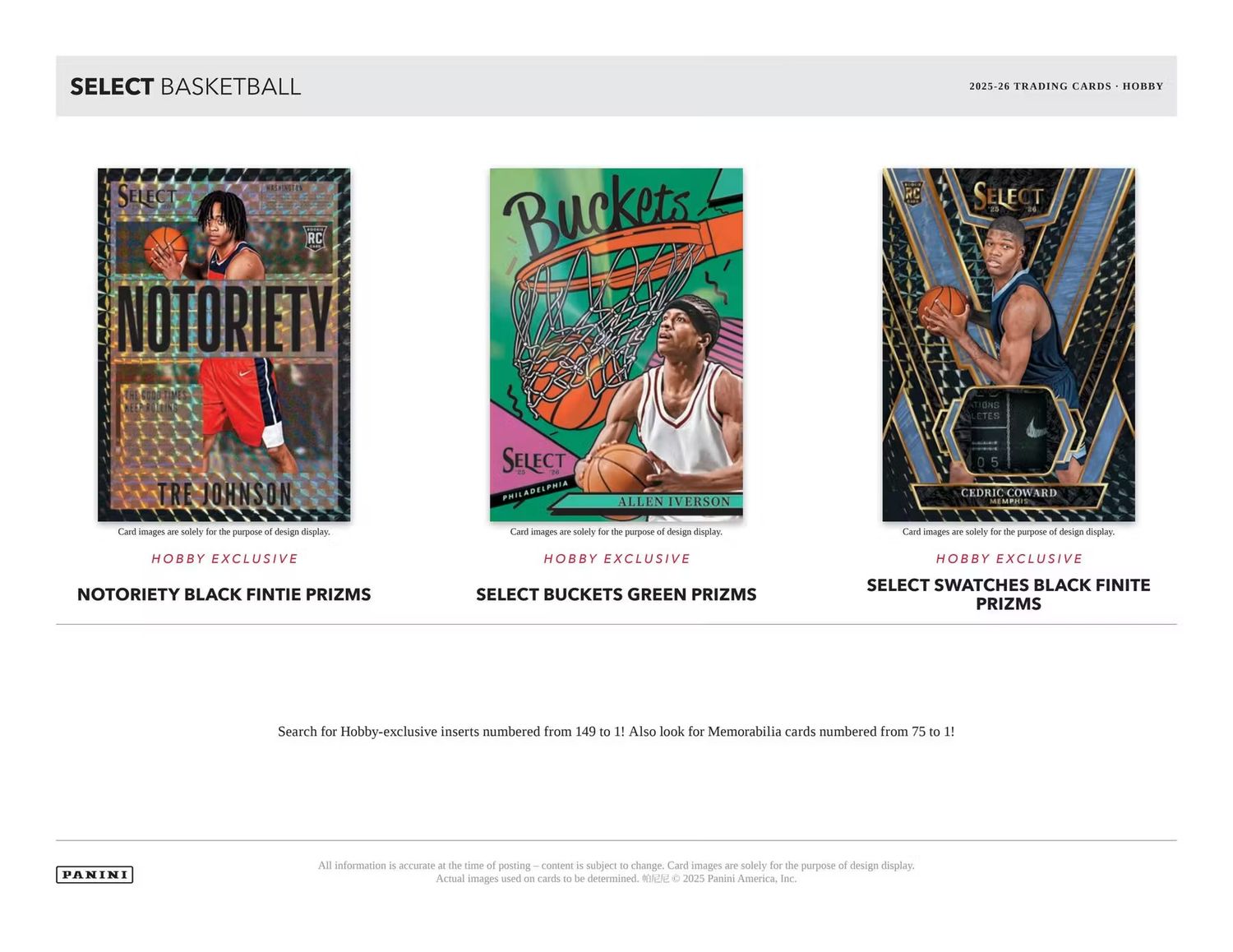 2025/26 Panini Select Basketball Hobby Box (Preorder)