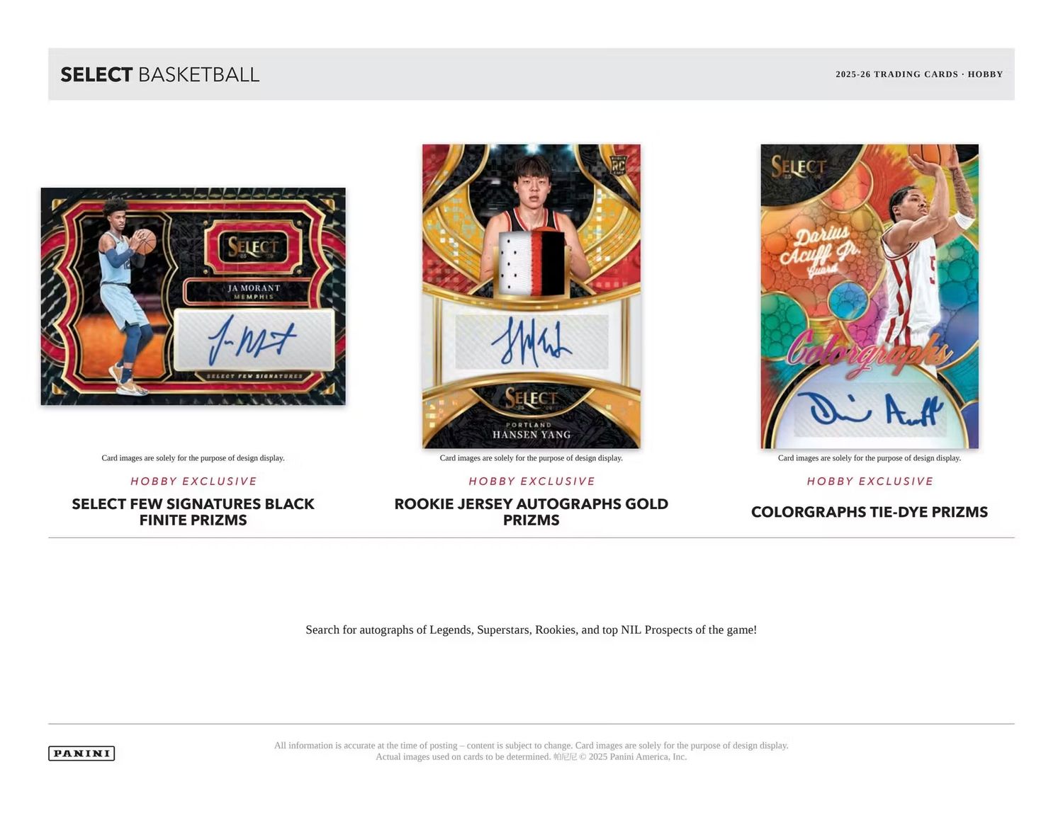 2025/26 Panini Select Basketball Hobby Box (Preorder)