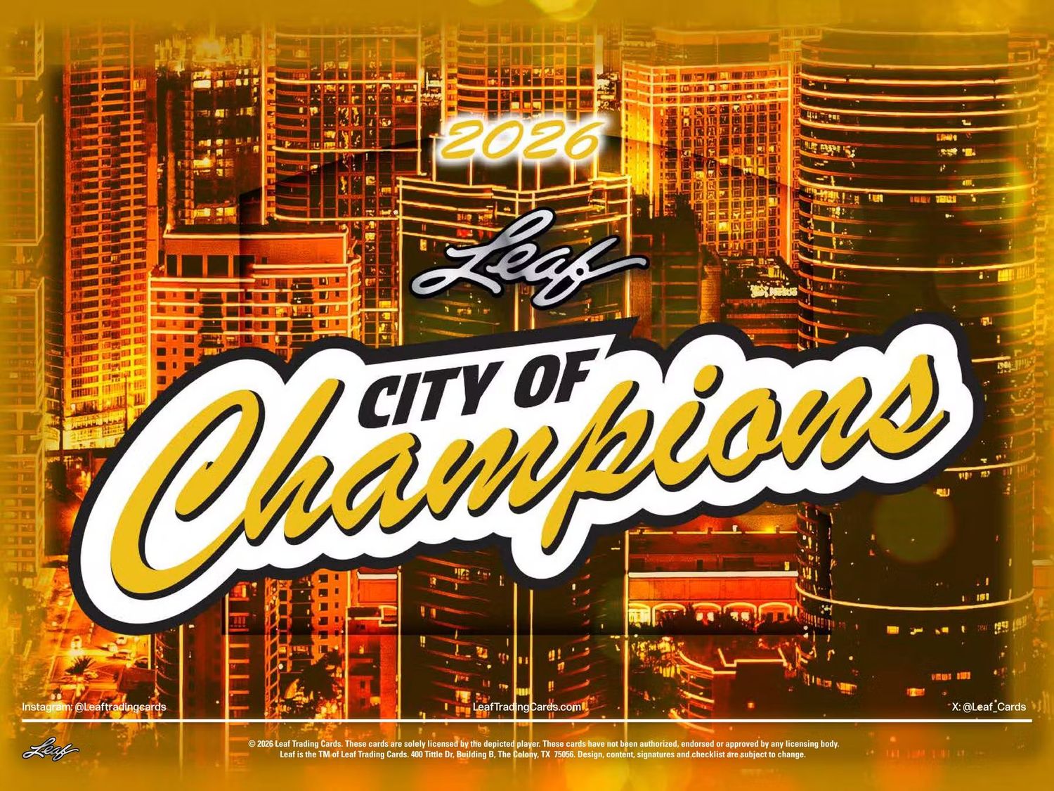 2026 Leaf City of Champions Hobby Box (Coming soon)
