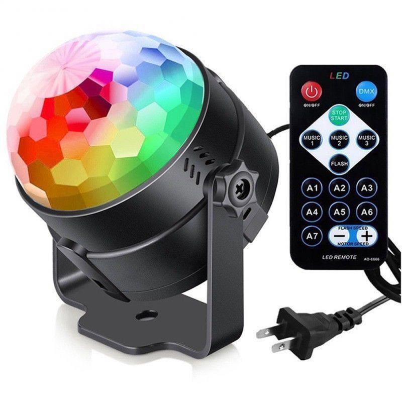 Colorful Sound Activated Disco Ball LED Stage Lights 3W RGB Laser Projector Light Lamp Christmas Party