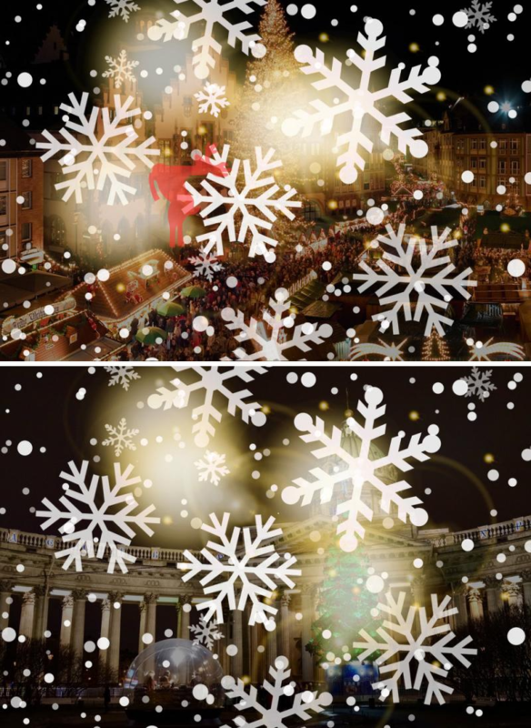 Waterproof Rotating Snowflake Laser Projector Light Christmas New Year LED Light