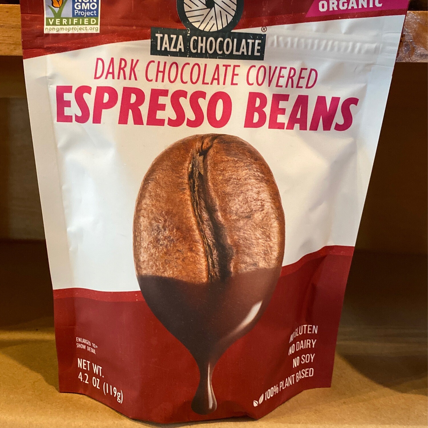 Taza Dark Chocolate Covered Espresso Beans 4.2oz