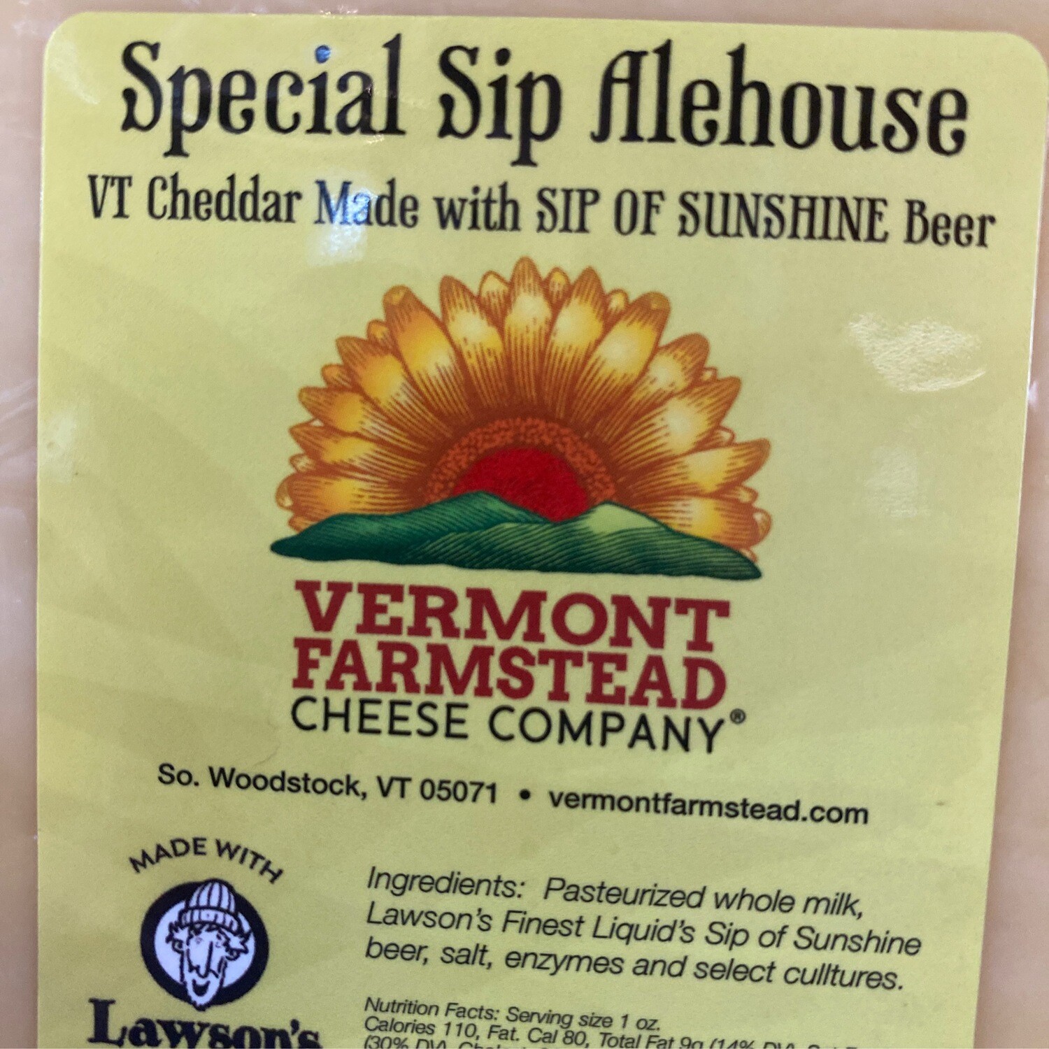 Special Sip Alehouse Cheddar | 7oz | Vermont Farmstead Special Sip Alehouse Cheddar | 7oz | Vermont Farmstead