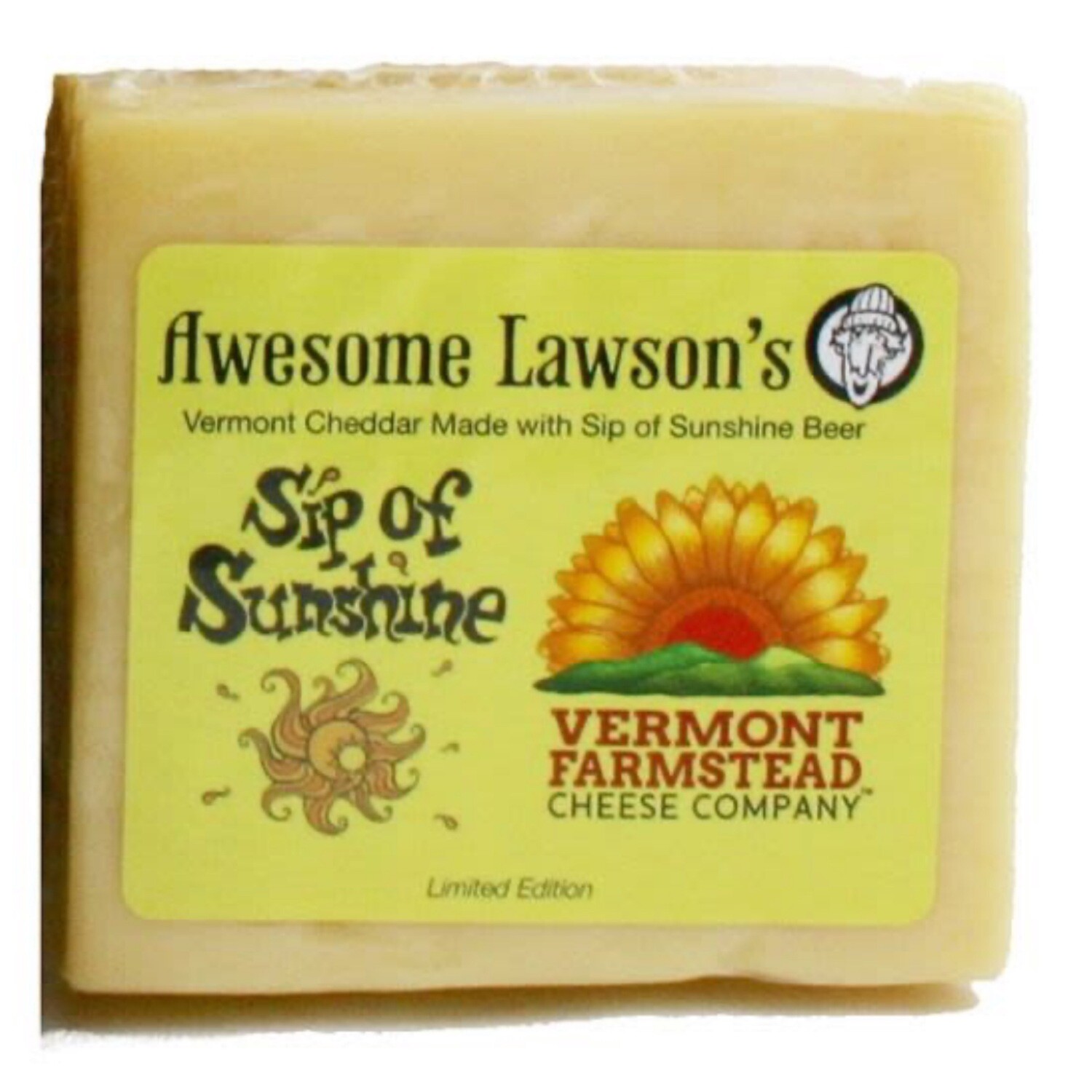 Sip of Sunshine Cheddar Cheese | 7oz | Vermont Farmstead Cheese Co Sip of Sunshine Cheddar Cheese | 7oz | Vermont Farmstead Cheese Co