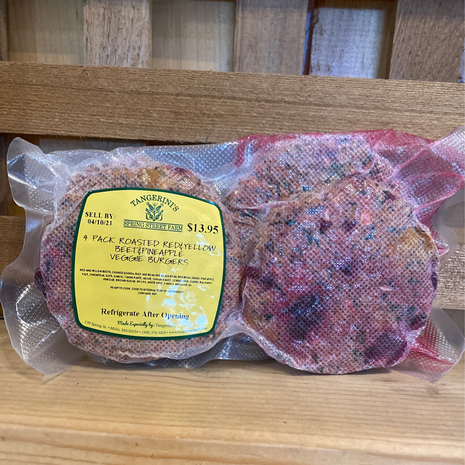Vegan Beet & Pineapple Veggie Burger | 4 Pack Vegan Beet & Pineapple Veggie Burger | 4 Pack