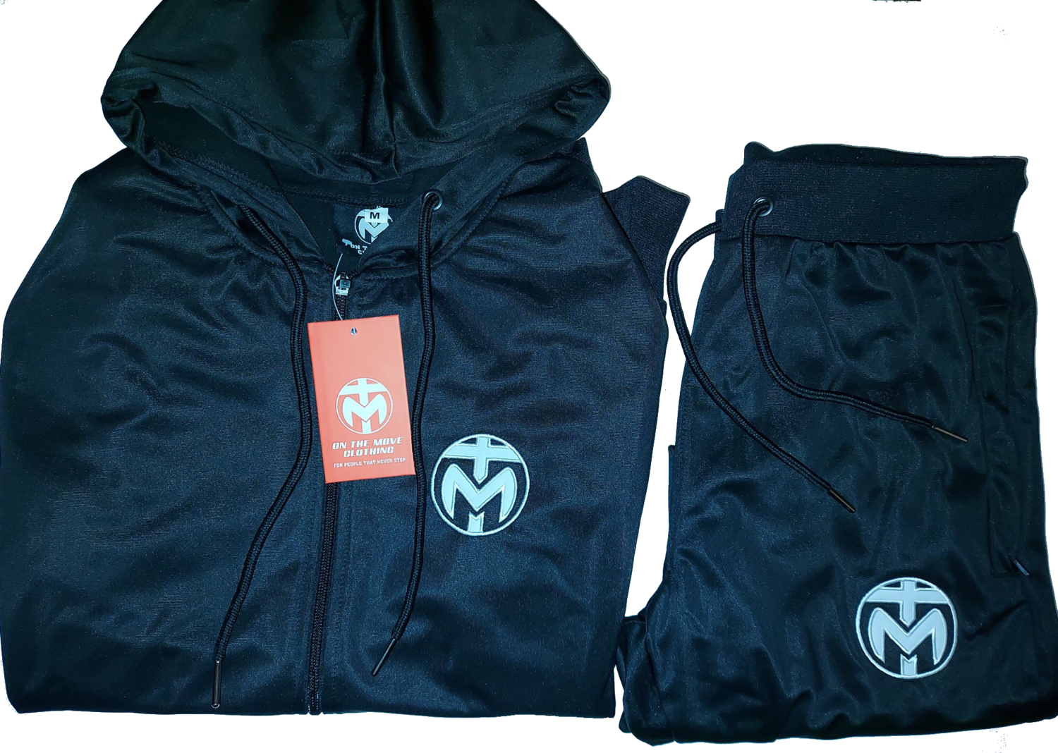 Black Trinda Polyester Tracksuit