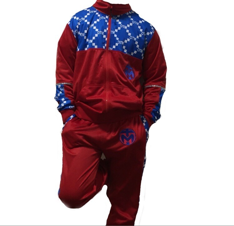 Red And Blue Speedo Polyester Tracksuit