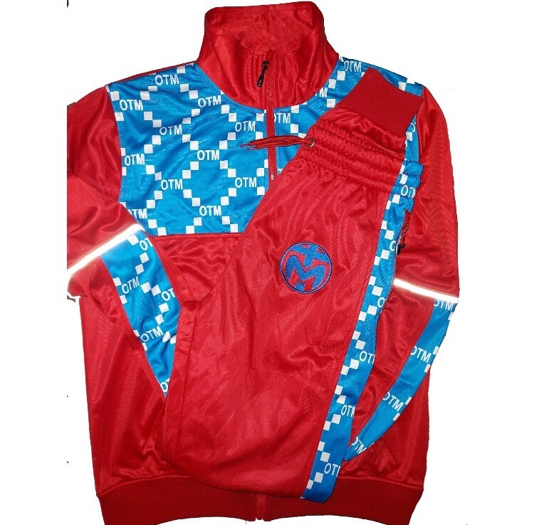 Red And Blue Speedo Polyester Tracksuit