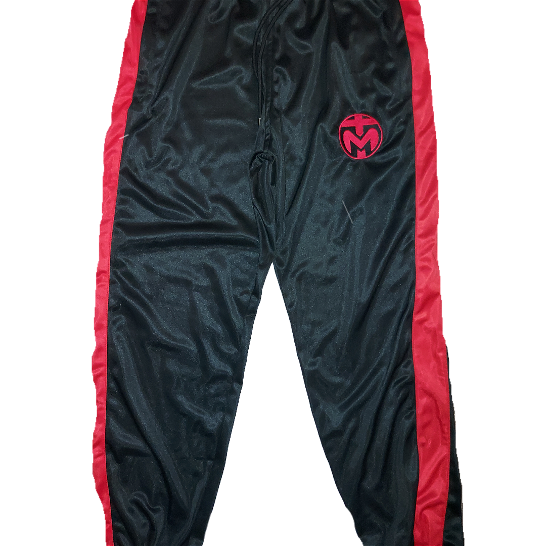 Black And Red Trinda Polyester Tracksuit