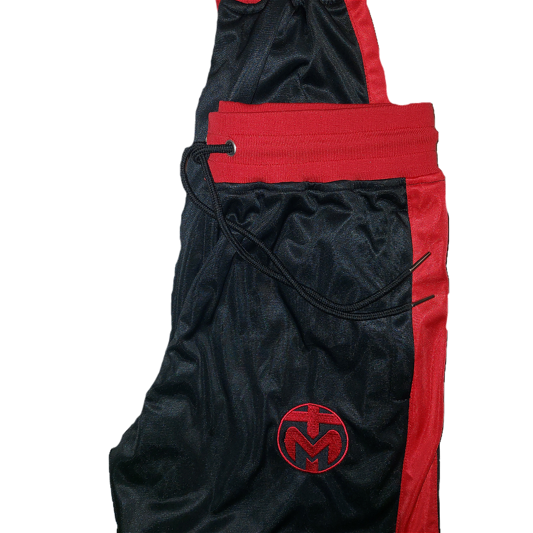 Black And Red Trinda Polyester Tracksuit
