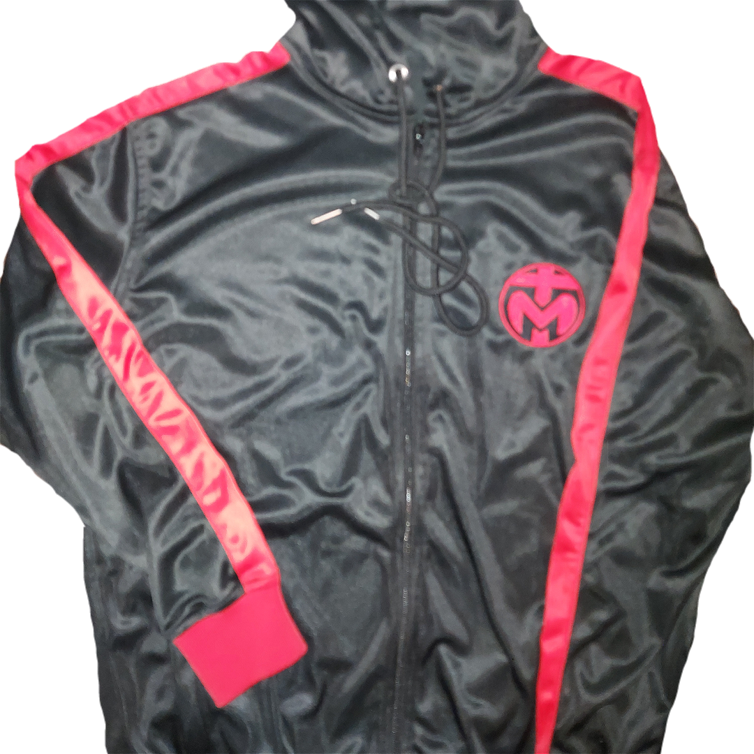 Black And Red Trinda Polyester Tracksuit
