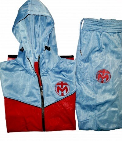 Blue And Red Trinda Polyester Tracksuit Special Edition