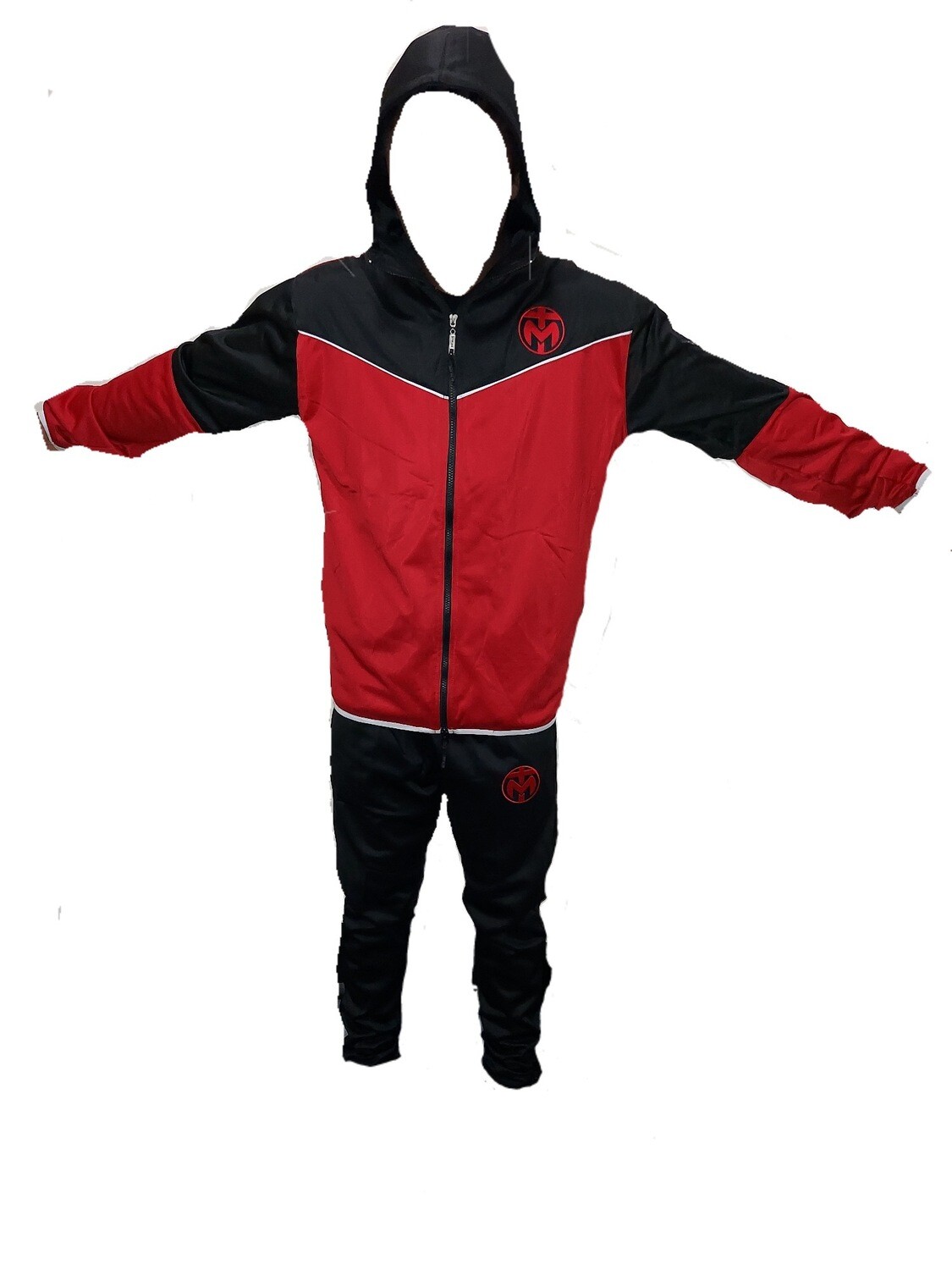 Black And Red Trinda Polyester Tracksuit Special Edition 