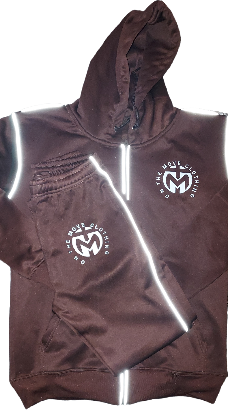 Brown Reflective Tracksuit