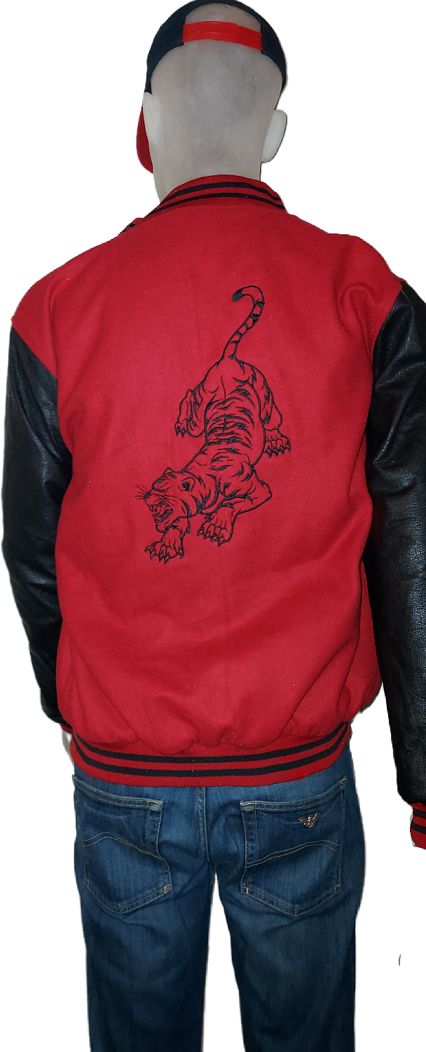 Varsity Jacket with Leather