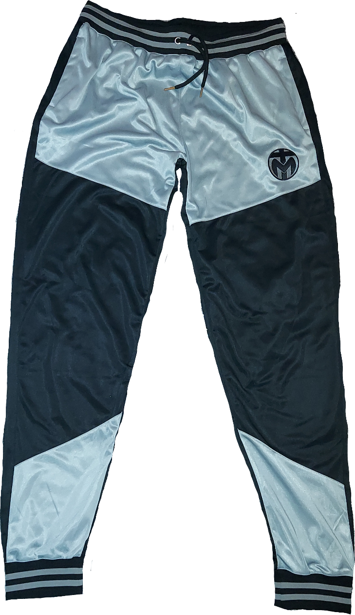 Silver and Black Trinda Polyester Tracksuit