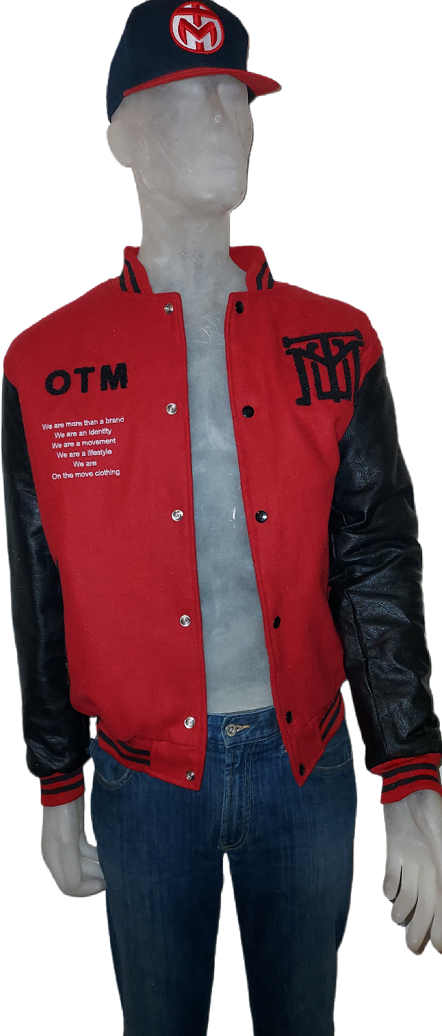 Varsity Jacket with Leather