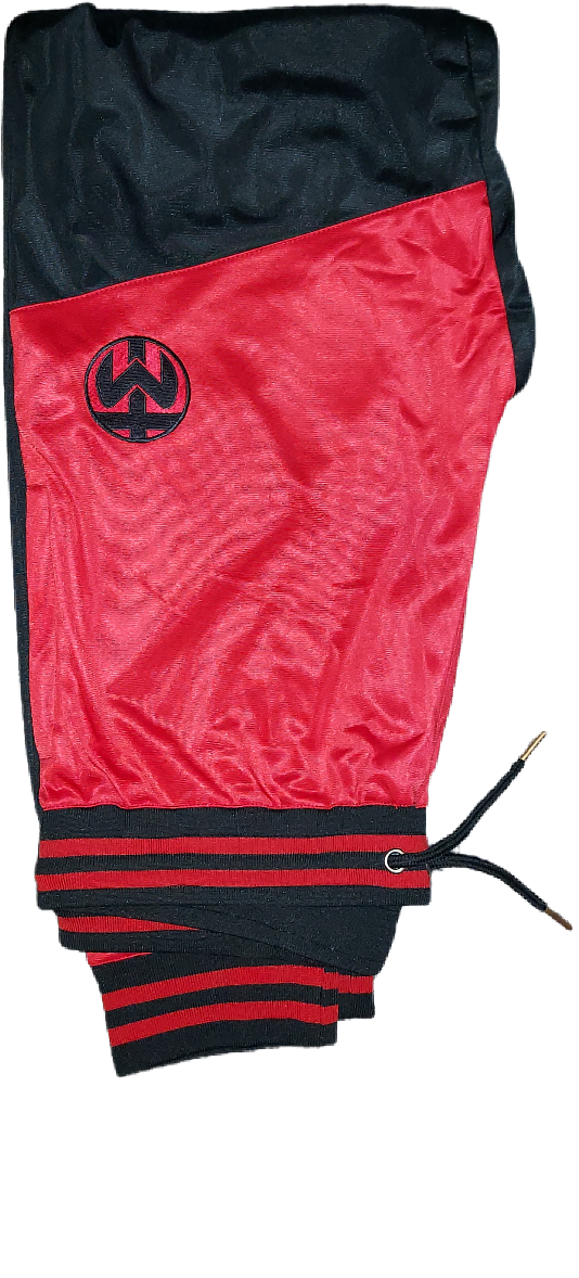 Red and Black Trinda Polyester Tracksuit