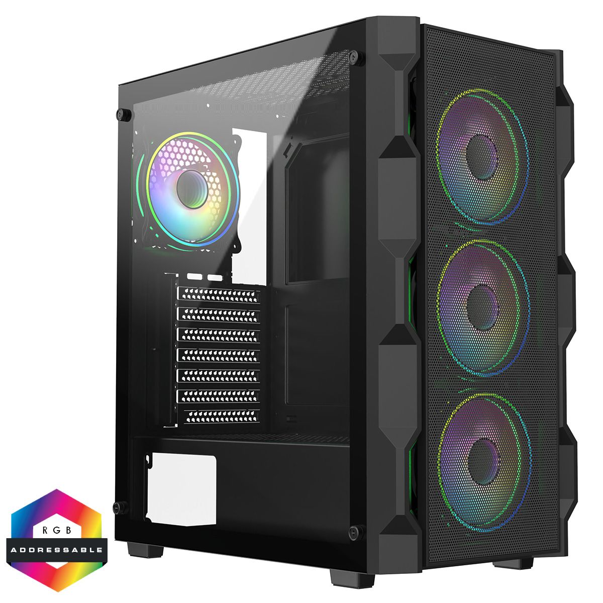 TurboTech X4 Ryzen 7 5700g 3.8ghz 8 core CPU Gaming PC RX 7600 8GB DDR6