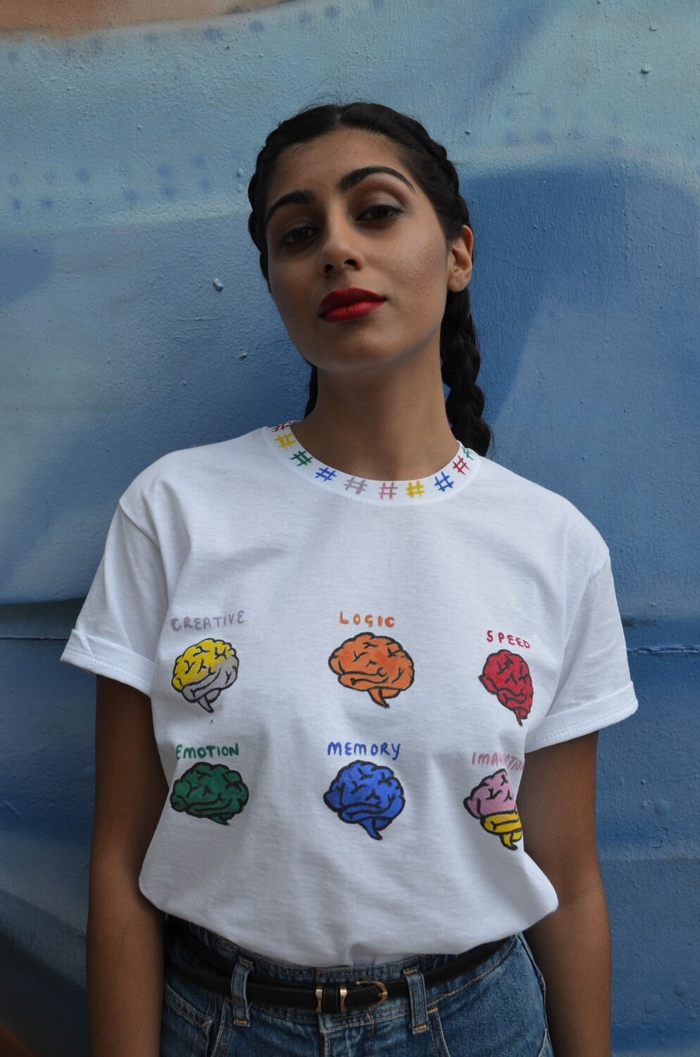 White Cotton Brain T-shirt