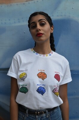 White Cotton Brain T-shirt