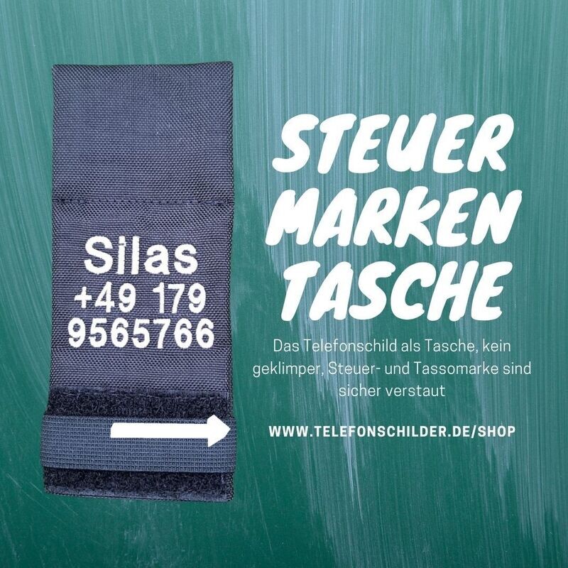 Steuermarken- tasche bestickt