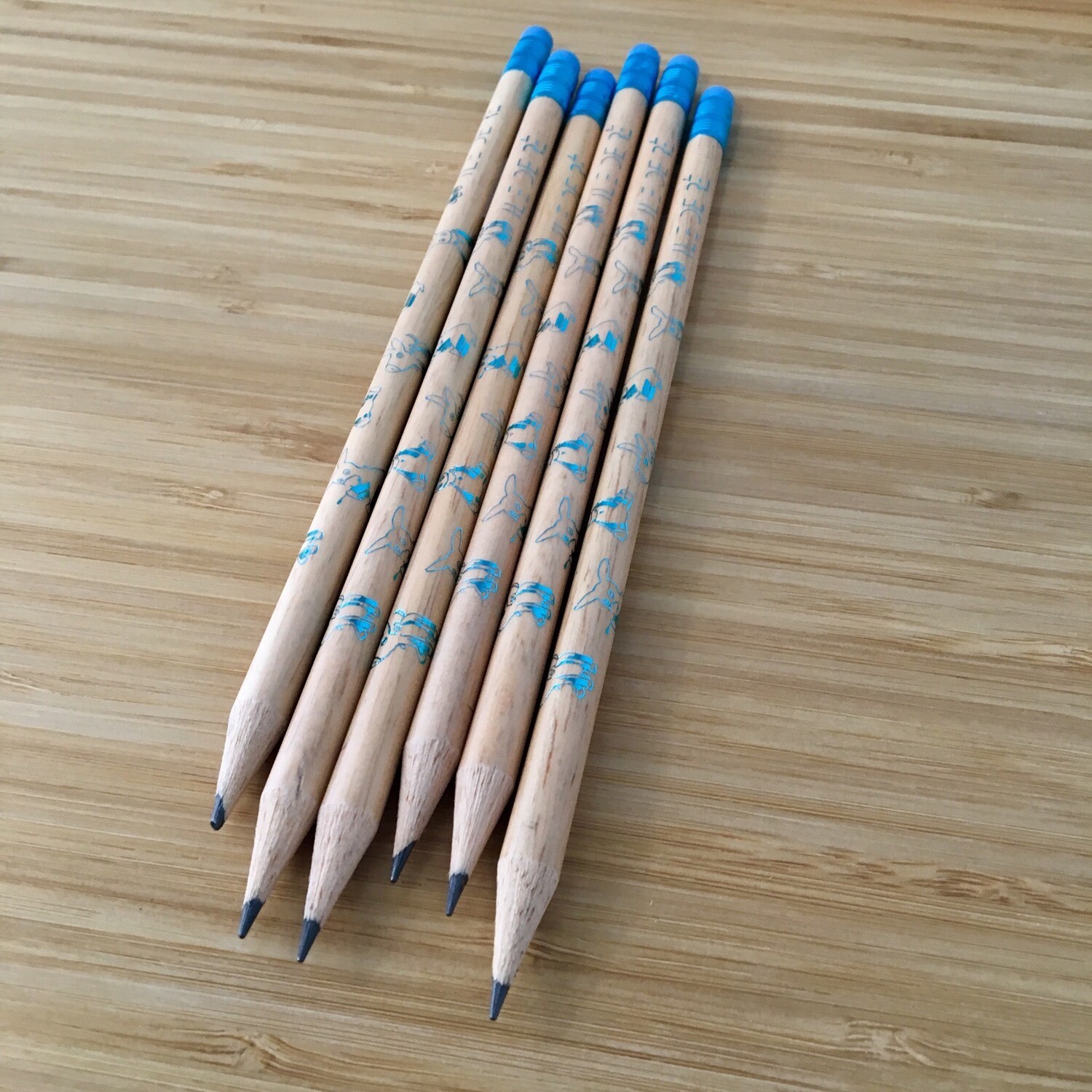 Crayon à papier - Ânes en culotte Bleu Brillant