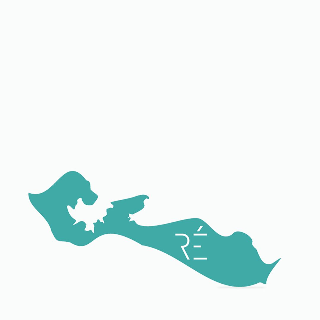 Sticker à la forme de Île de Ré - Bleu