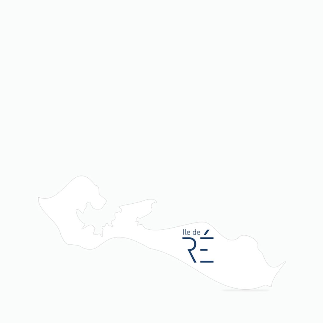 Sticker à la forme de Île de Ré - Blanc
