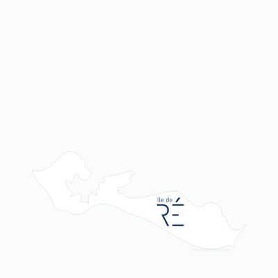 Sticker à la forme de Île de Ré - Blanc