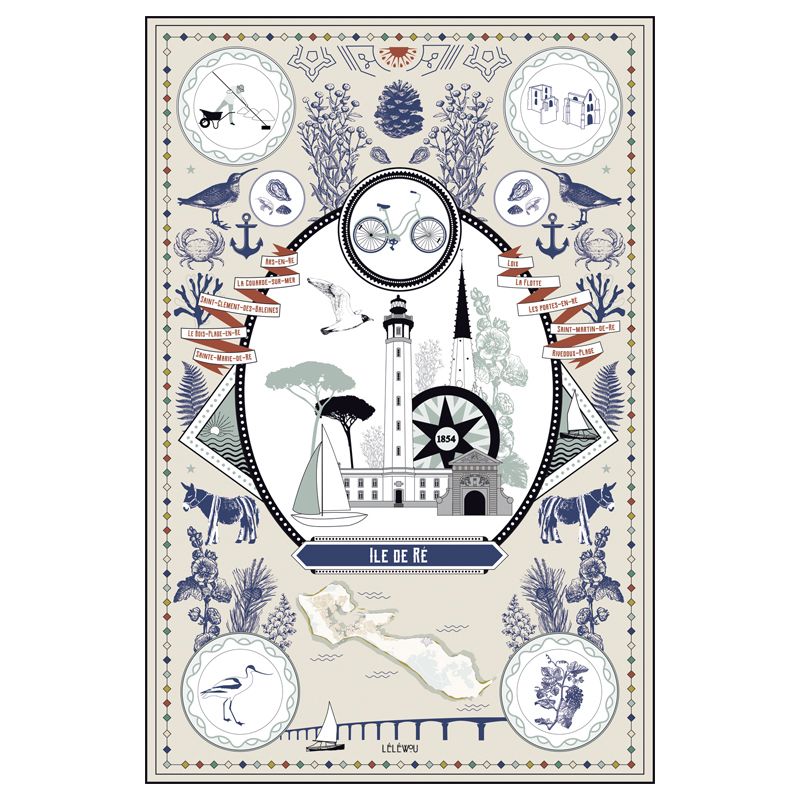 Affiche curiosité Île de Ré – Illustration Léléwou Affiche curiosité Île de Ré – Illustration Léléwou