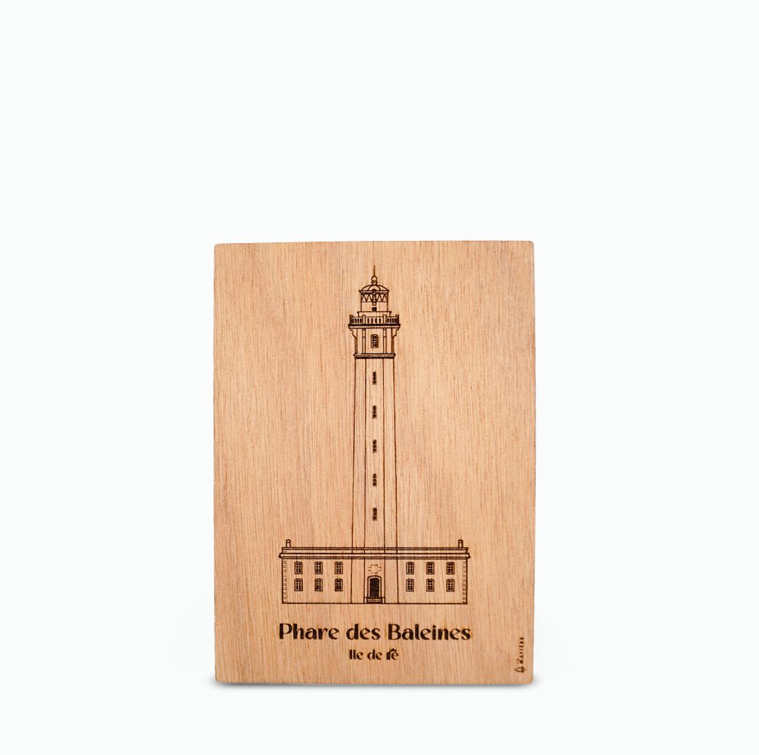 Carte en bois Phare des Baleines