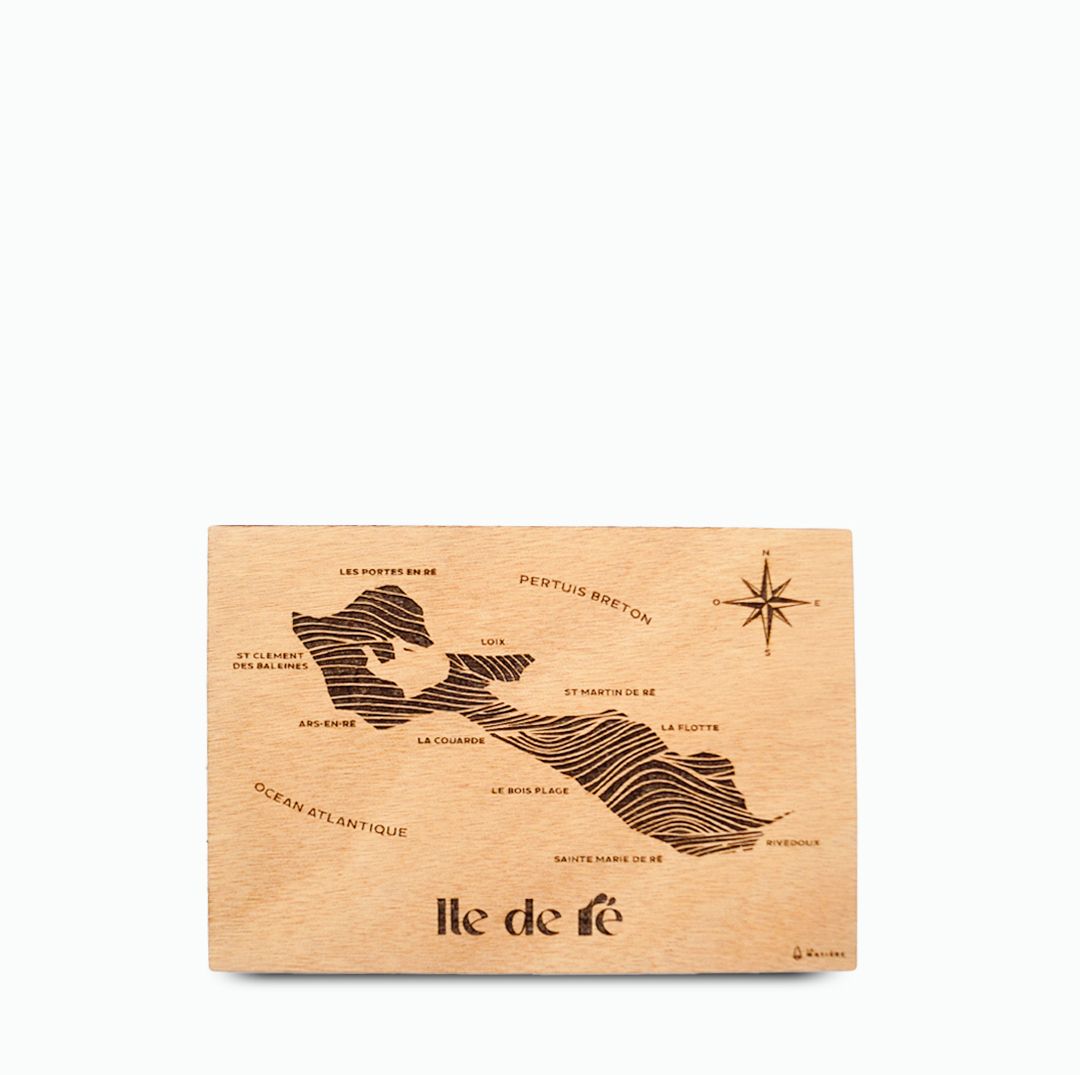 Carte en bois Ile de Ré
