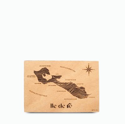 Carte en bois Ile de Ré