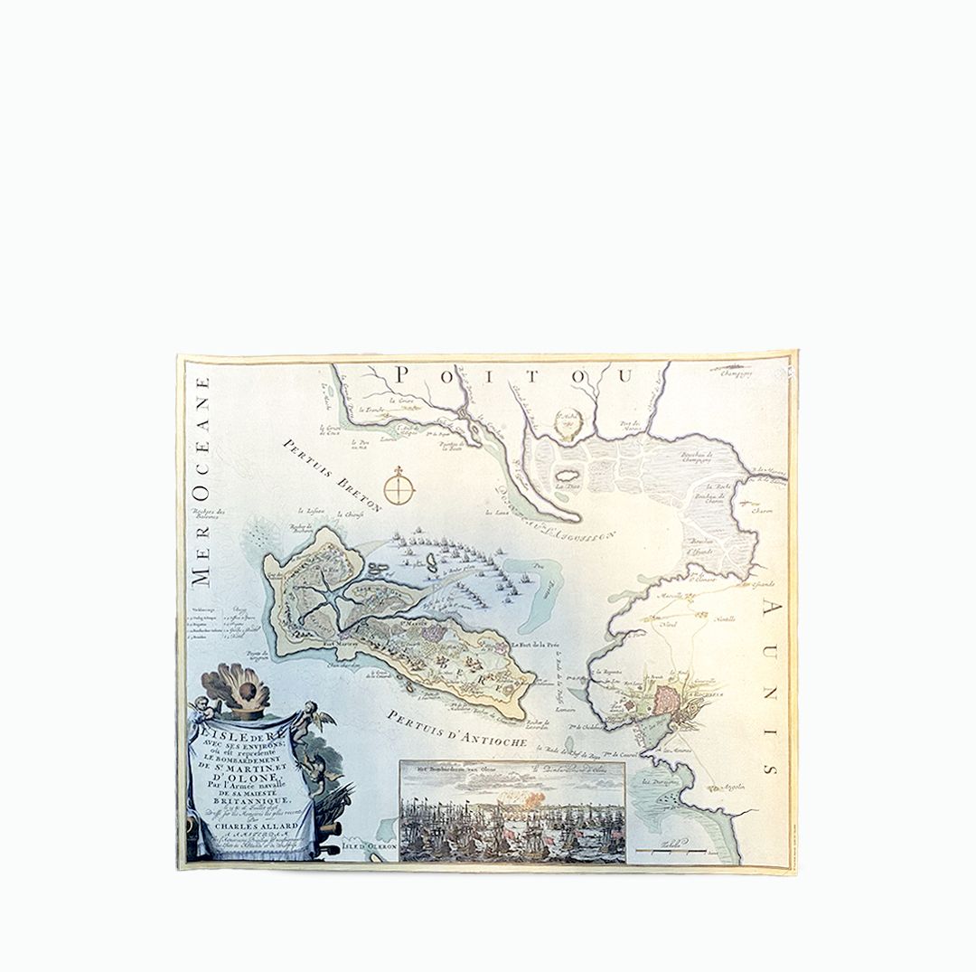 AFFICHE CARTE L ISLE DE RE