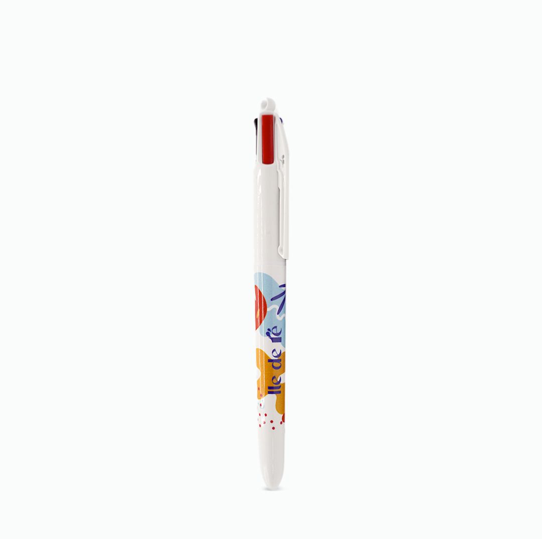 Bic 4 couleurs Fleur
