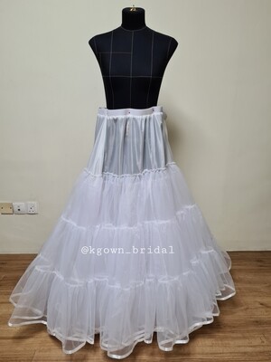 Customised plus size petticoat with organza mesh