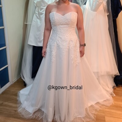 Sandra - Plus Size Slim A Line Wedding Dress