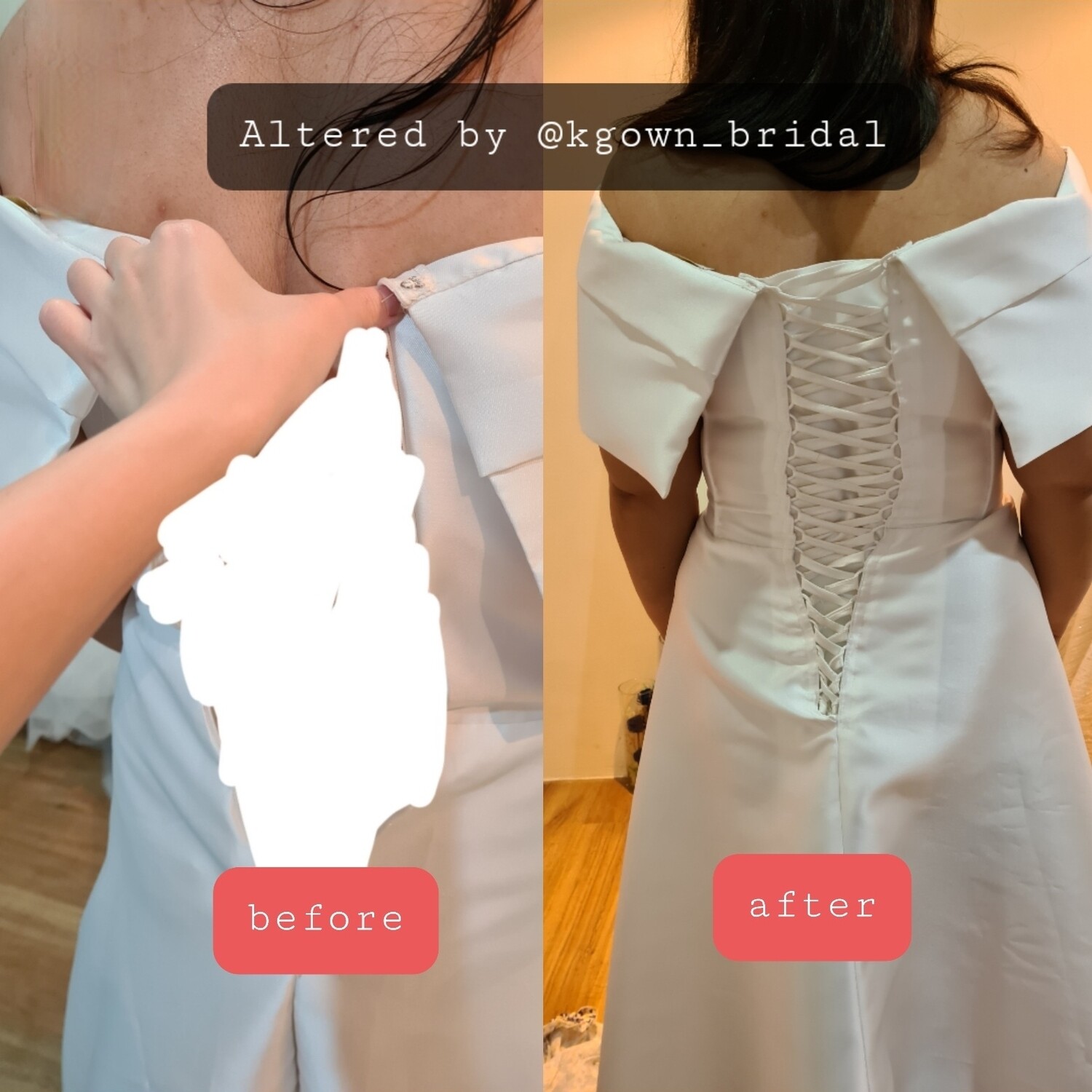 [ Alteration] Replacing zipper with corset lace up back