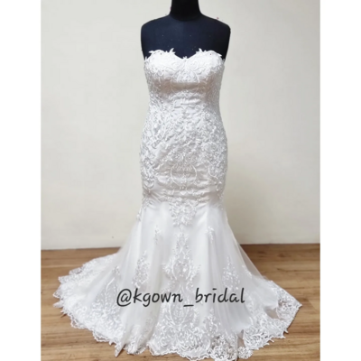 Stella - Plus Size Slim Mermaid Wedding Dress with Lace *LIMITED EDITION*